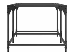 vidaxl Mesa de centro c/ topo em vidro 98,5x50x40 cm aço^ Mesa De Centro