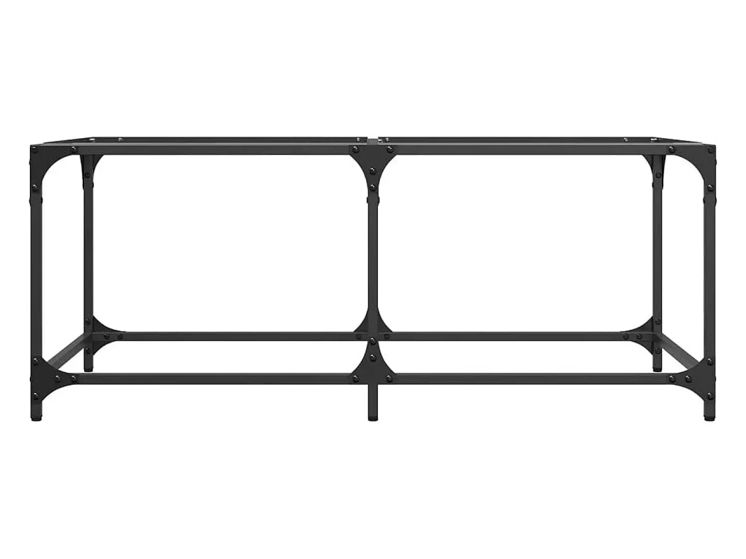 vidaxl Mesa de centro c/ topo em vidro 98,5x50x40 cm aço^ Mesa De Centro