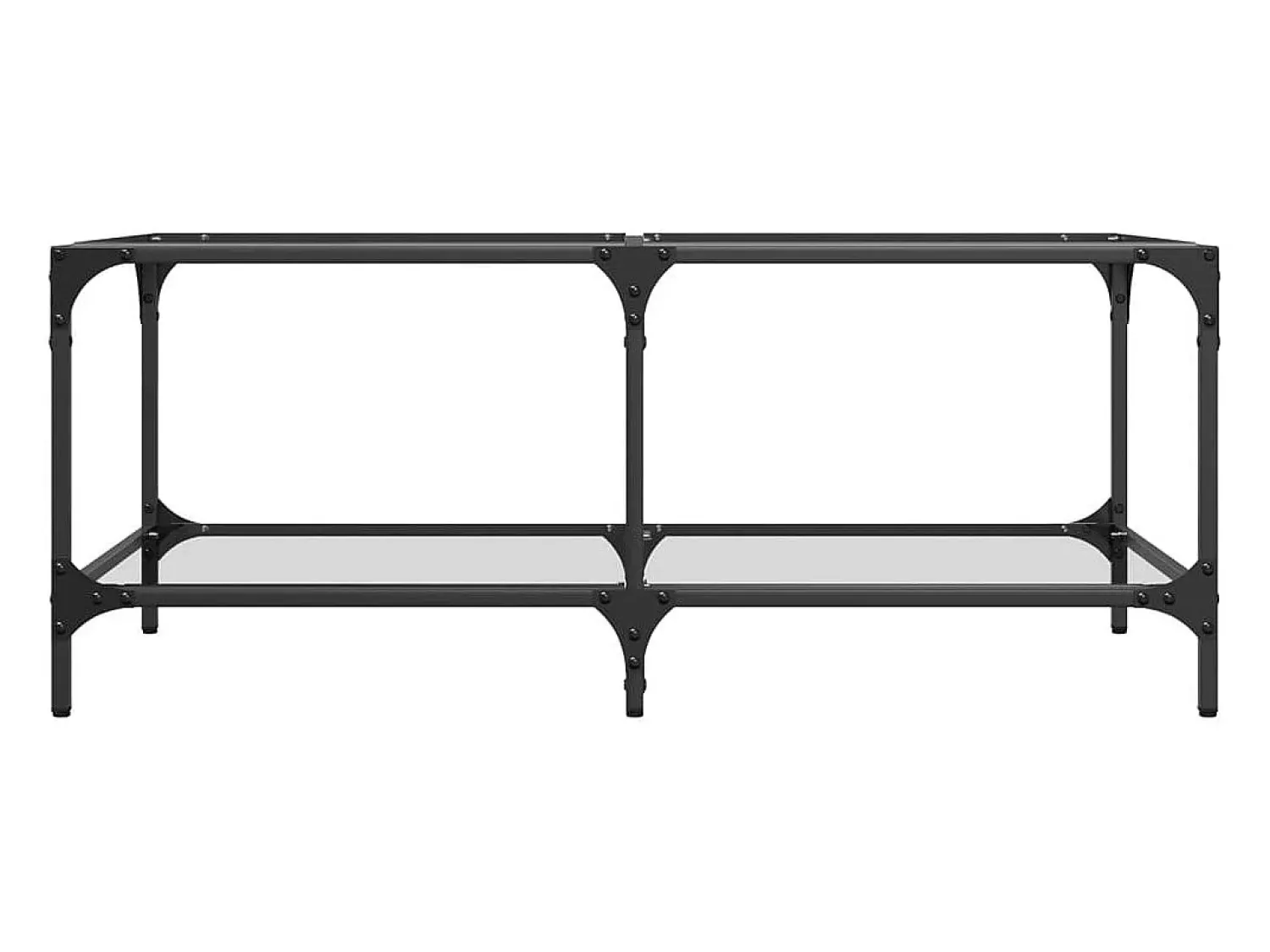 Mesa De Centro|vidaxl Mesa de centro c/ topo em vidro 98,5x50x40 cm aço Transparente