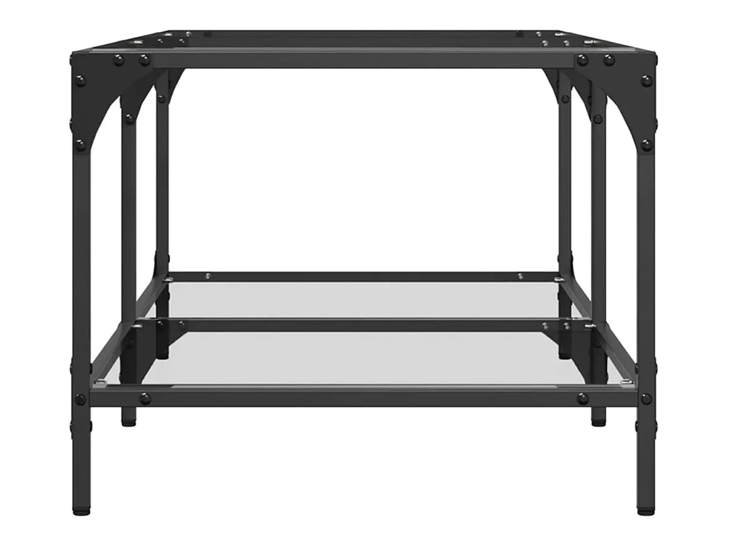 Mesa De Centro|vidaxl Mesa de centro c/ topo em vidro 98,5x50x40 cm aço Transparente