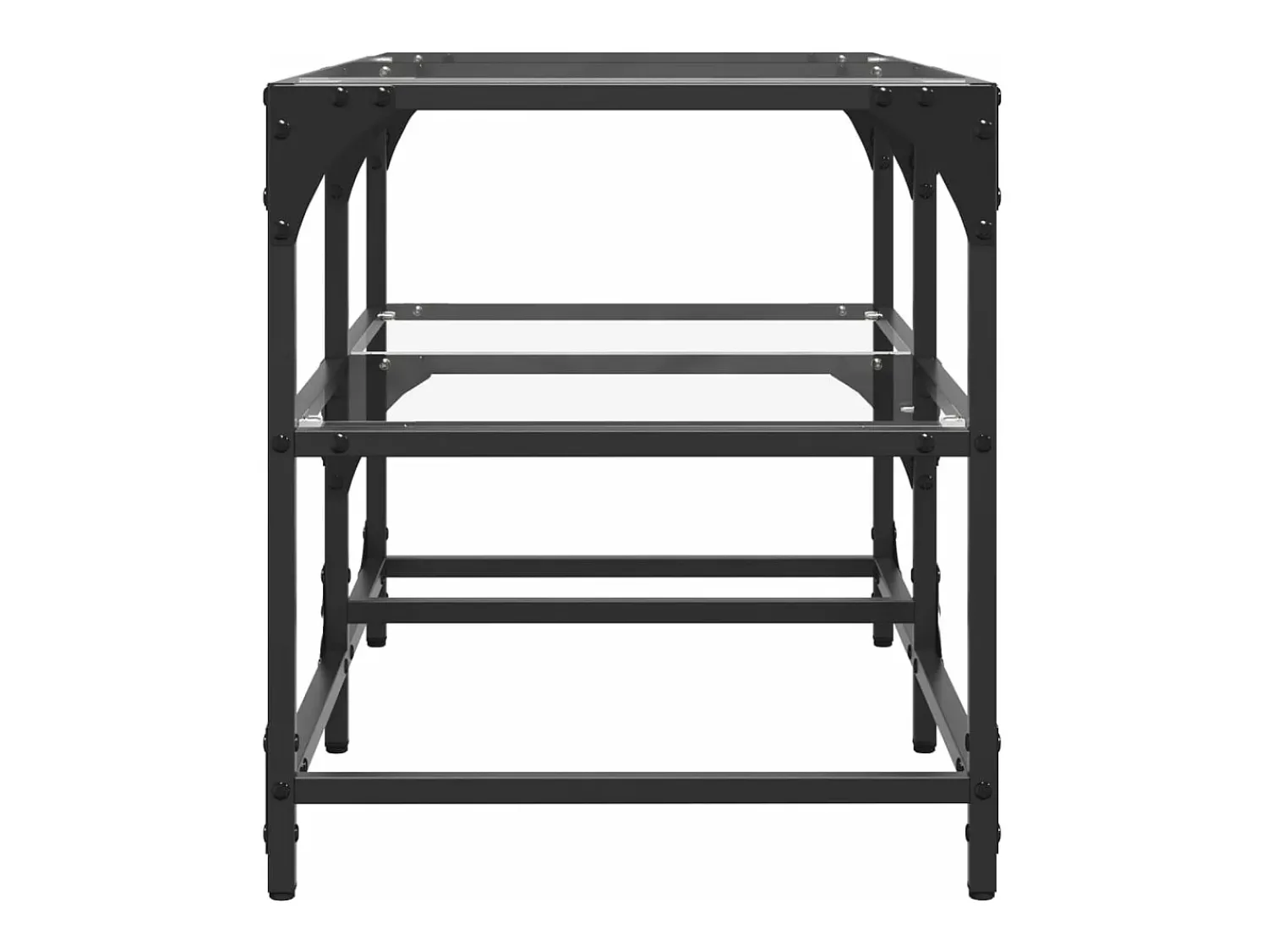 Mesa De Centro|vidaxl Mesa de centro c/ topo em vidro 78,5x40x45 cm aço Transparente