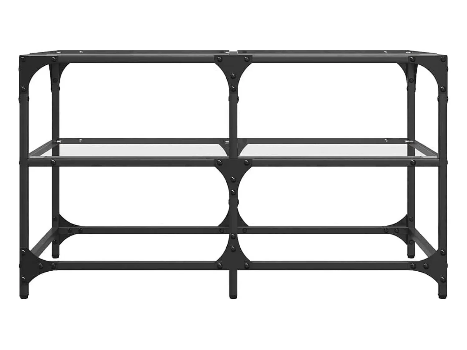 Mesa De Centro|vidaxl Mesa de centro c/ topo em vidro 78,5x40x45 cm aço Transparente