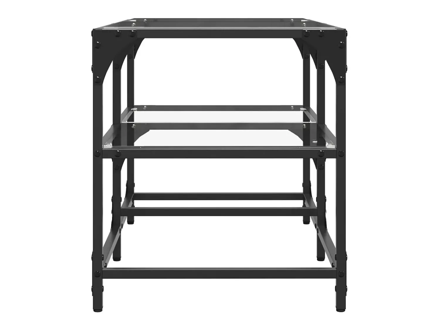 Mesa De Centro|vidaxl Mesa de centro c/ topo em vidro 78,5x40x45 cm aço Transparente