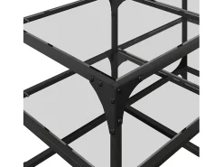 Mesa De Centro|vidaxl Mesa de centro c/ topo em vidro 78,5x40x45 cm aço Transparente