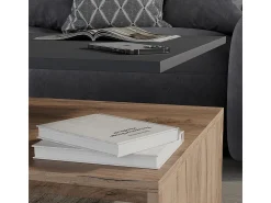 Mesa De Centro|Vicco Mesa de centro carvalho antracite/goldkraft 90x52.6x42.2 amato Cinza antracite