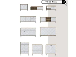 Outlet Vicco Mesa de centro carvalho artesanal 90.2x59.4x42.4 nizza Natural claro