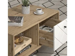 Outlet Vicco Mesa de centro carvalho artesanal 90.2x59.4x42.4 nizza Natural claro