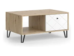 Outlet Vicco Mesa de centro carvalho artesanal 90.2x59.4x42.4 nizza Natural claro
