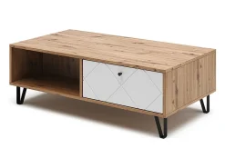 Vicco Mesa de centro carvalho artesanal 110x60x37 nizza^ Mesa De Centro