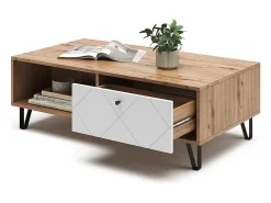 Vicco Mesa de centro carvalho artesanal 110x60x37 nizza^ Mesa De Centro