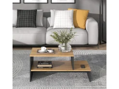 Mesa De Centro*Vicco Mesa de centro carvalho goldkraft/antracite 90x55x40 amely Natural escuro