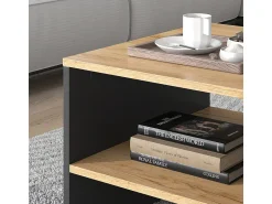 Mesa De Centro*Vicco Mesa de centro carvalho goldkraft/antracite 90x55x40 amely Natural escuro