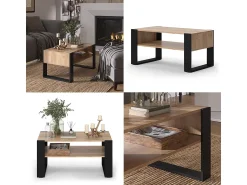 Mesa De Centro*Vicco Mesa de centro carvalho goldkraft 92x52.4x45.6 olli Natural escuro