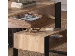 Mesa De Centro*Vicco Mesa de centro carvalho goldkraft 92x52.4x45.6 olli Natural escuro
