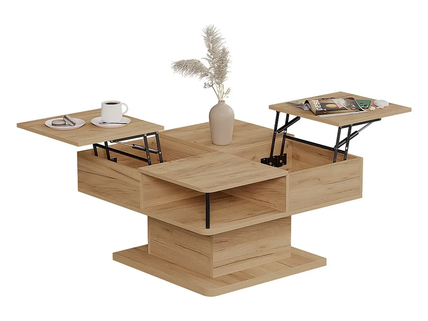 Vicco Mesa de centro carvalho goldkraft 80x45x80 movira^ Mesa De Centro