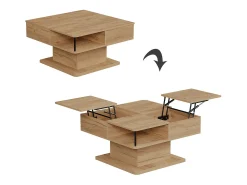 Vicco Mesa de centro carvalho goldkraft 80x45x80 movira^ Mesa De Centro