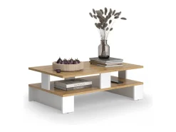 Mesa De Centro*Vicco Mesa de centro carvalho goldkraft/branco 80x50x28 belina Natural escuro