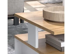 Mesa De Centro*Vicco Mesa de centro carvalho goldkraft/branco 80x50x28 belina Natural escuro