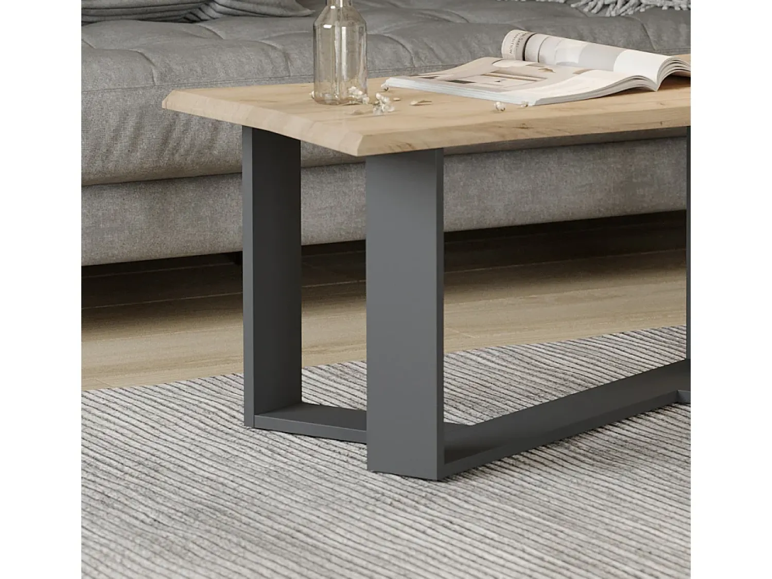 Outlet Vicco Mesa de centro carvalho goldkraft 90x50x42.3 arne Natural escuro
