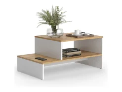 Mesa De Centro*Vicco Mesa de centro carvalho goldkraft/branco 90x55x40 amely Natural escuro