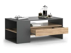 Mesa De Centro|Vicco Mesa de centro carvalho goldkraft 110x60x45.5 fabien Natural escuro