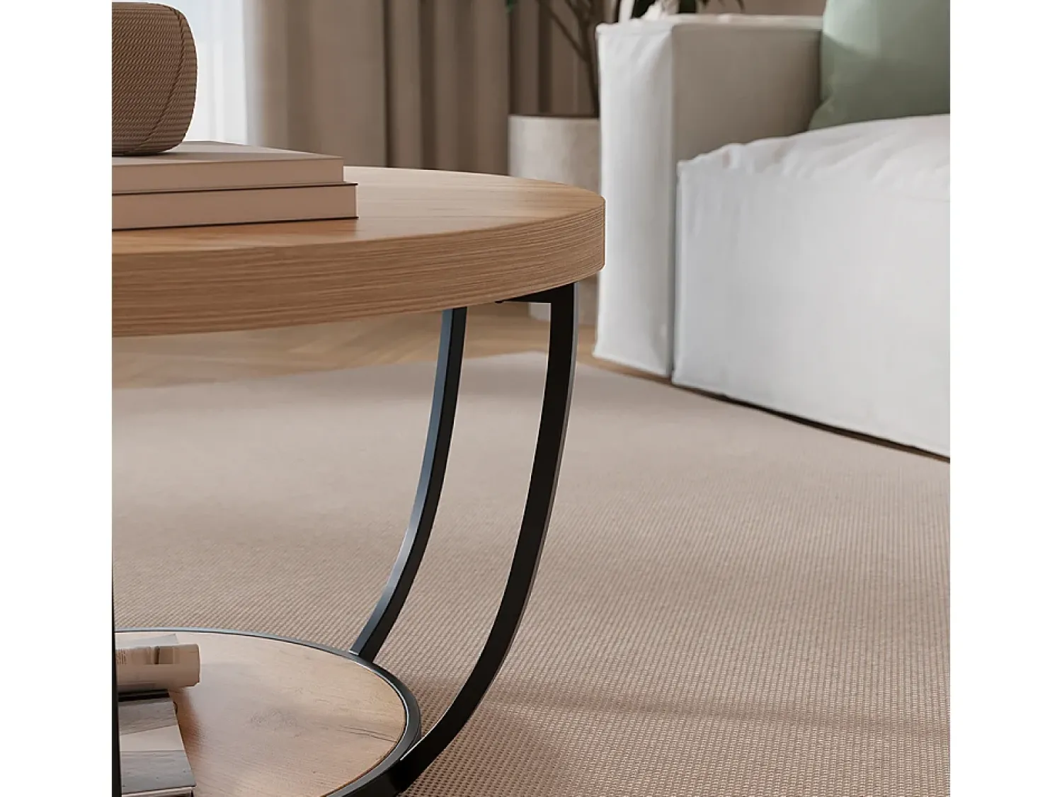 Mesa De Centro*Vicco Mesa de centro carvalho goldkraft 80x80x44 arvina Natural escuro