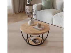 Mesa De Centro*Vicco Mesa de centro carvalho goldkraft 80x80x44 arvina Natural escuro