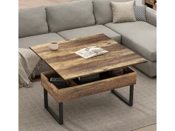 Mesa De Centro*Vicco Mesa de centro carvalho rústico 100x50x48.5 lifty Natural escuro