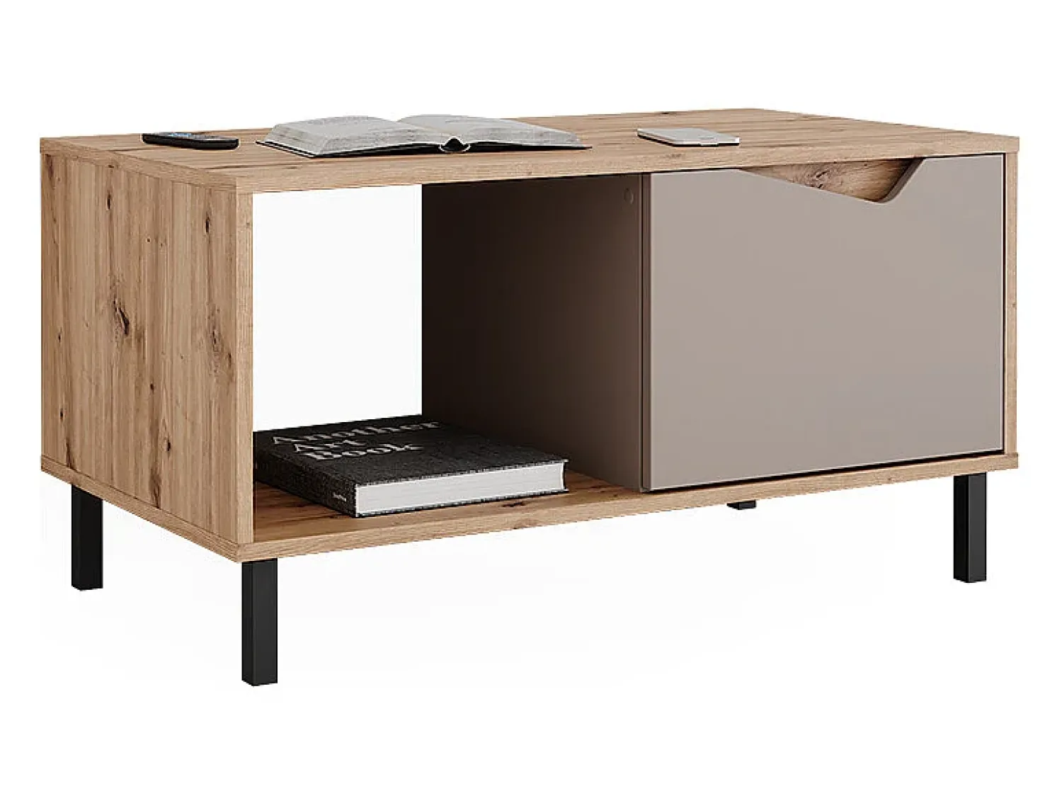 Mesa De Centro*Vicco Mesa de centro carvalho verde/artesanato 90x50x47 marelle Taupe