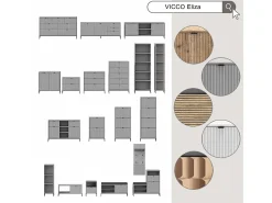 Mesa De Centro*Vicco Mesa de centro carvalho viking 90x50x45 eliza Natural escuro