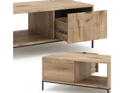 Mesa De Centro*Vicco Mesa de centro carvalho viking 90x50x45 eliza Natural escuro