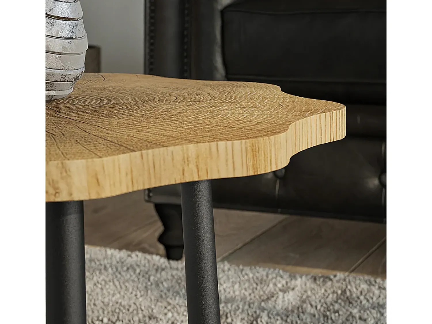 Mesa De Centro|Vicco Mesa de centro carvalho 60x60x2.5 ringo Natural claro