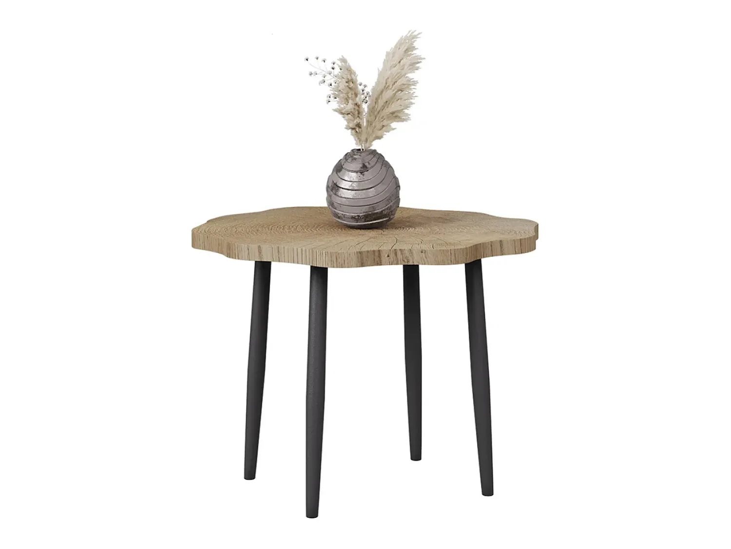 Mesa De Centro|Vicco Mesa de centro carvalho 60x60x2.5 ringo Natural claro