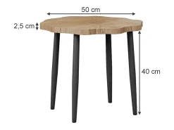 Vicco Mesa de centro carvalho 50x50x2.5 ringo^ Mesa De Centro