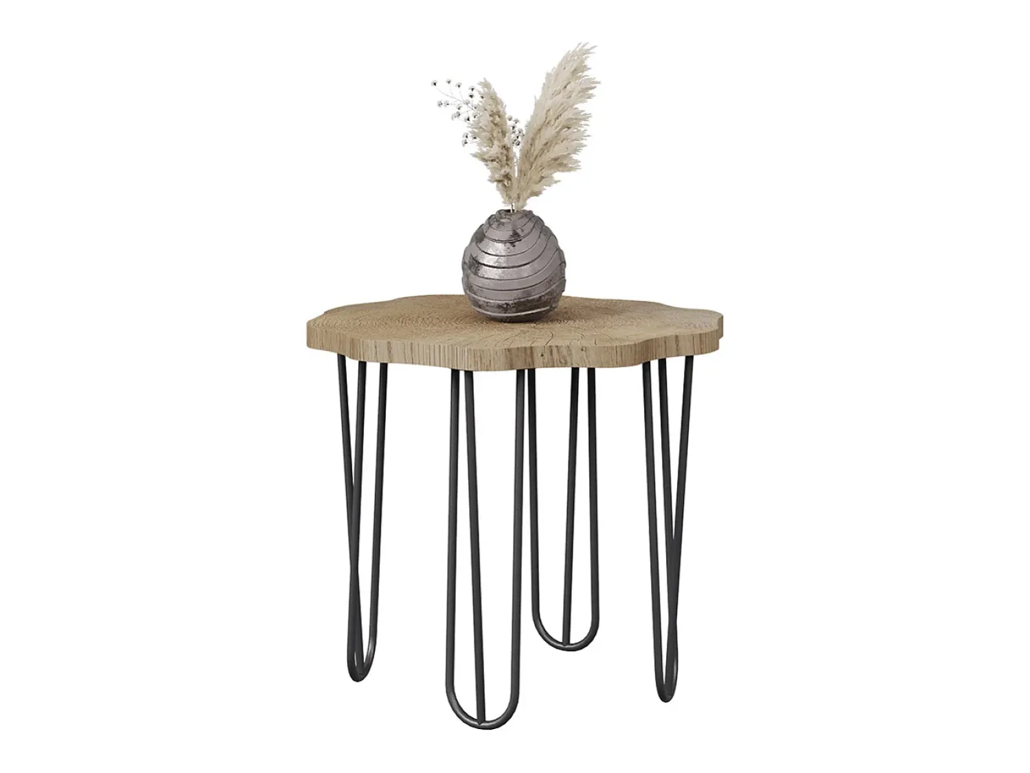 Mesa De Centro*Vicco Mesa de centro carvalho 50x50x2.5 ringo Natural claro