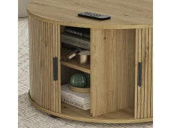 Mesa De Centro|Vicco Mesa de centro carvalho 80x80x45 selva Natural claro