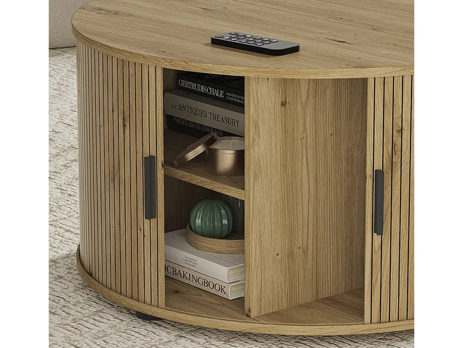 Mesa De Centro|Vicco Mesa de centro carvalho 80x80x45 selva Natural claro