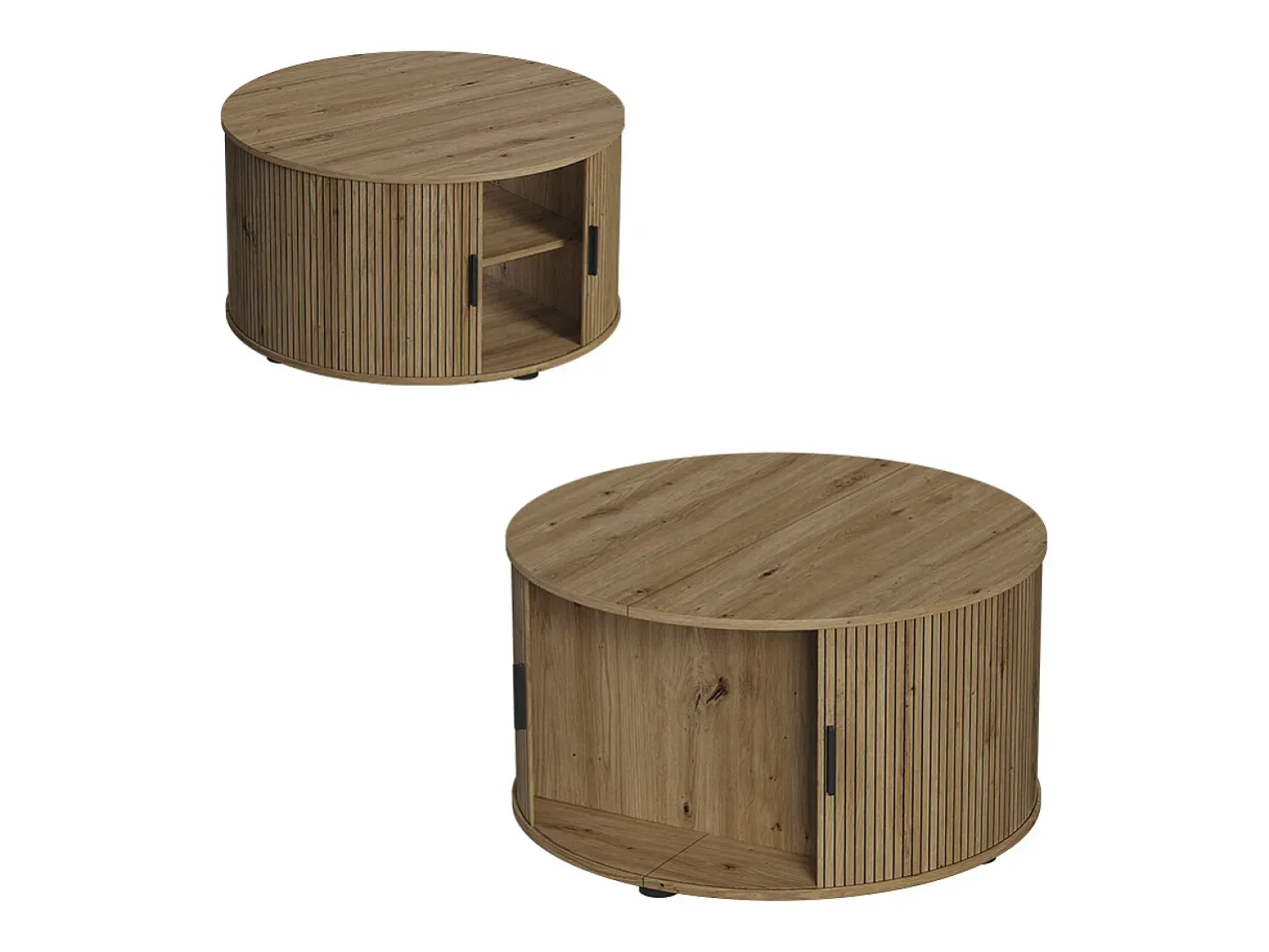 Mesa De Centro|Vicco Mesa de centro carvalho 80x80x45 selva Natural claro