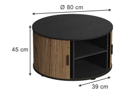 Vicco Mesa de centro carvalho/ 80x80x45 selva^ Mesa De Centro
