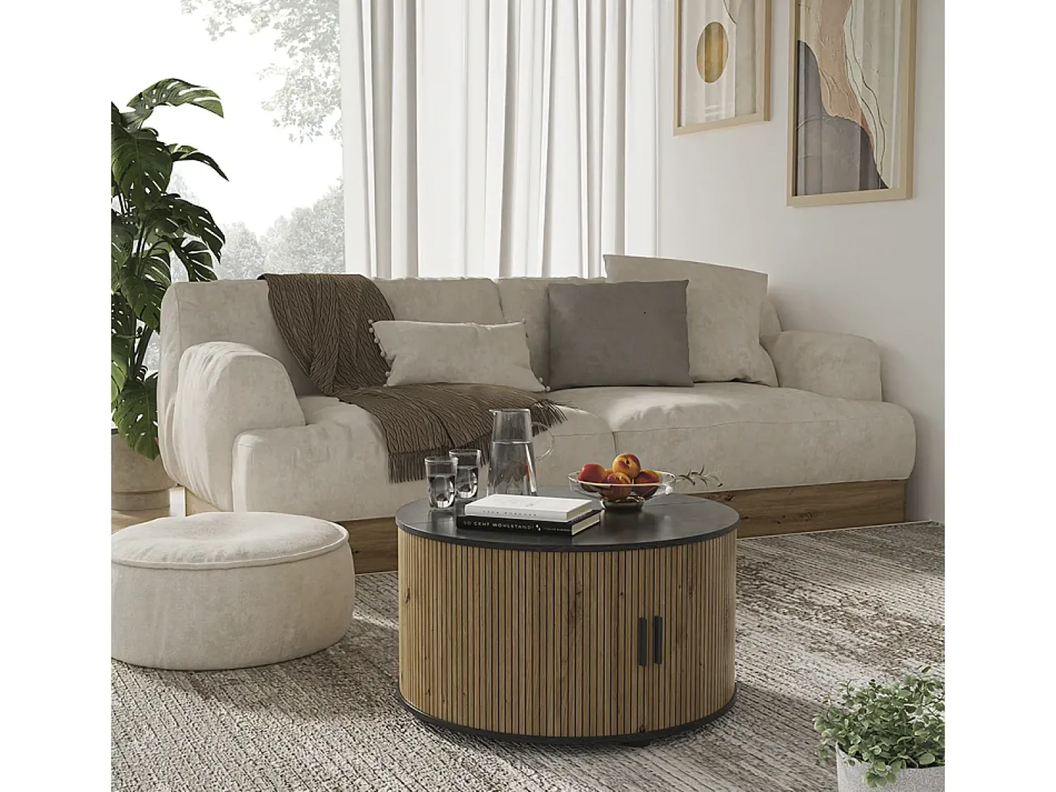 Vicco Mesa de centro carvalho/ 80x80x45 selva^ Mesa De Centro