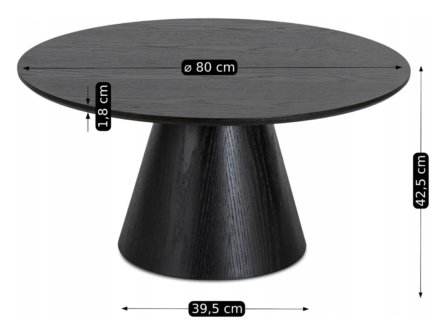 Mesa De Centro| Mesa de centro Cassander Max Preto