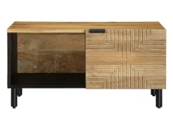 vidaxl Mesa de centro castanho 80x50x40 cm madeira de mangueira maciça^ Mesa De Centro