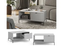 Mesa De Centro*Vicco Mesa de centro cinza 90x50x45 eliza Cinzento