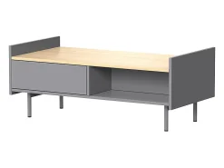 Mesa De Centro|Vicco Mesa de centro cinza 100x50x40 velina Cinzento