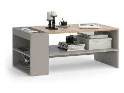 Vicco Mesa de centro cinzento-bege 100x55x42 wido Taupe