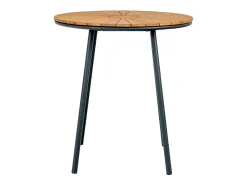 Mesa De Apoio* Mesa de Centro Cleveland, Castanho, 70x70x74 cm, Kendra Home Preto