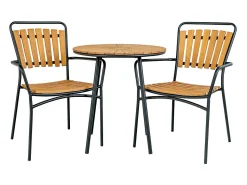 Mesa De Apoio* Mesa de Centro Cleveland, Castanho, 70x70x74 cm, Kendra Home Preto
