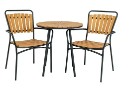 Mesa De Apoio* Mesa de Centro Cleveland, Castanho, 70x70x74 cm, Kendra Home Preto