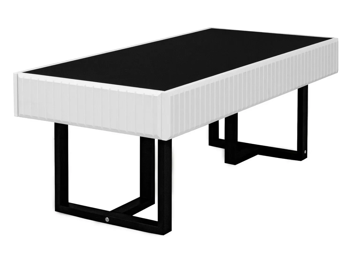 Mesa De Centro*Hauss Spole Mesa de centro clássica em preto e - Tampo preto brilhante Branco