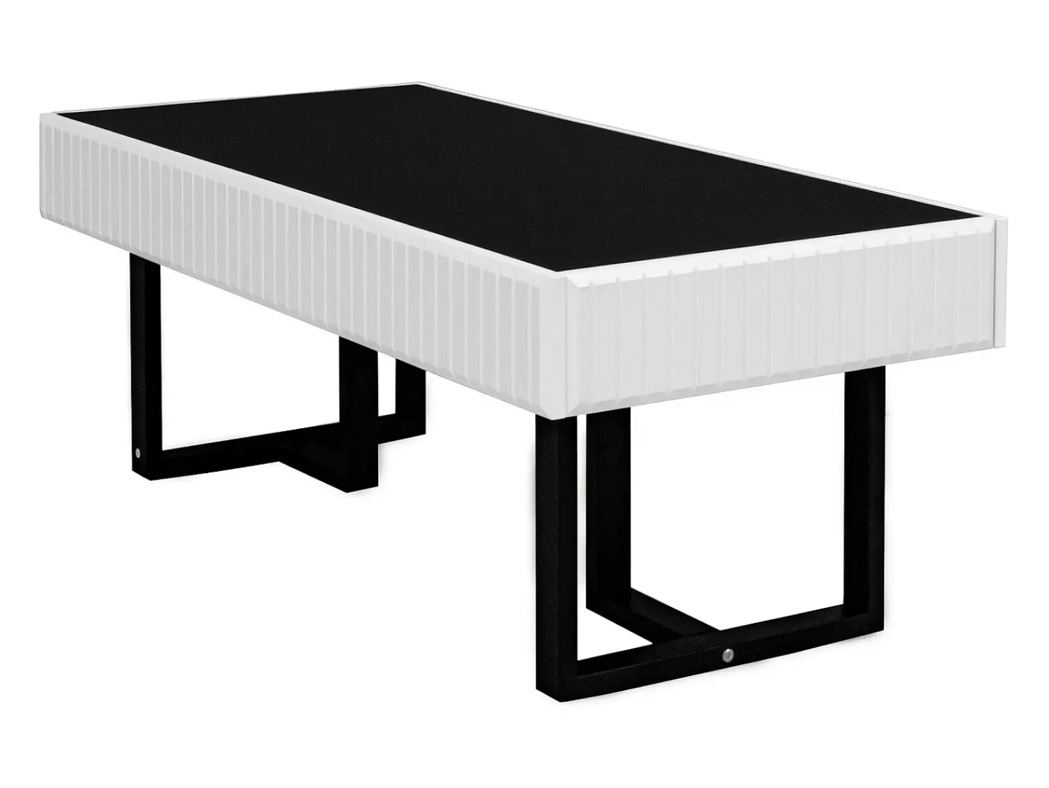Mesa De Centro*Hauss Spole Mesa de centro clássica em preto e - Tampo preto brilhante Branco